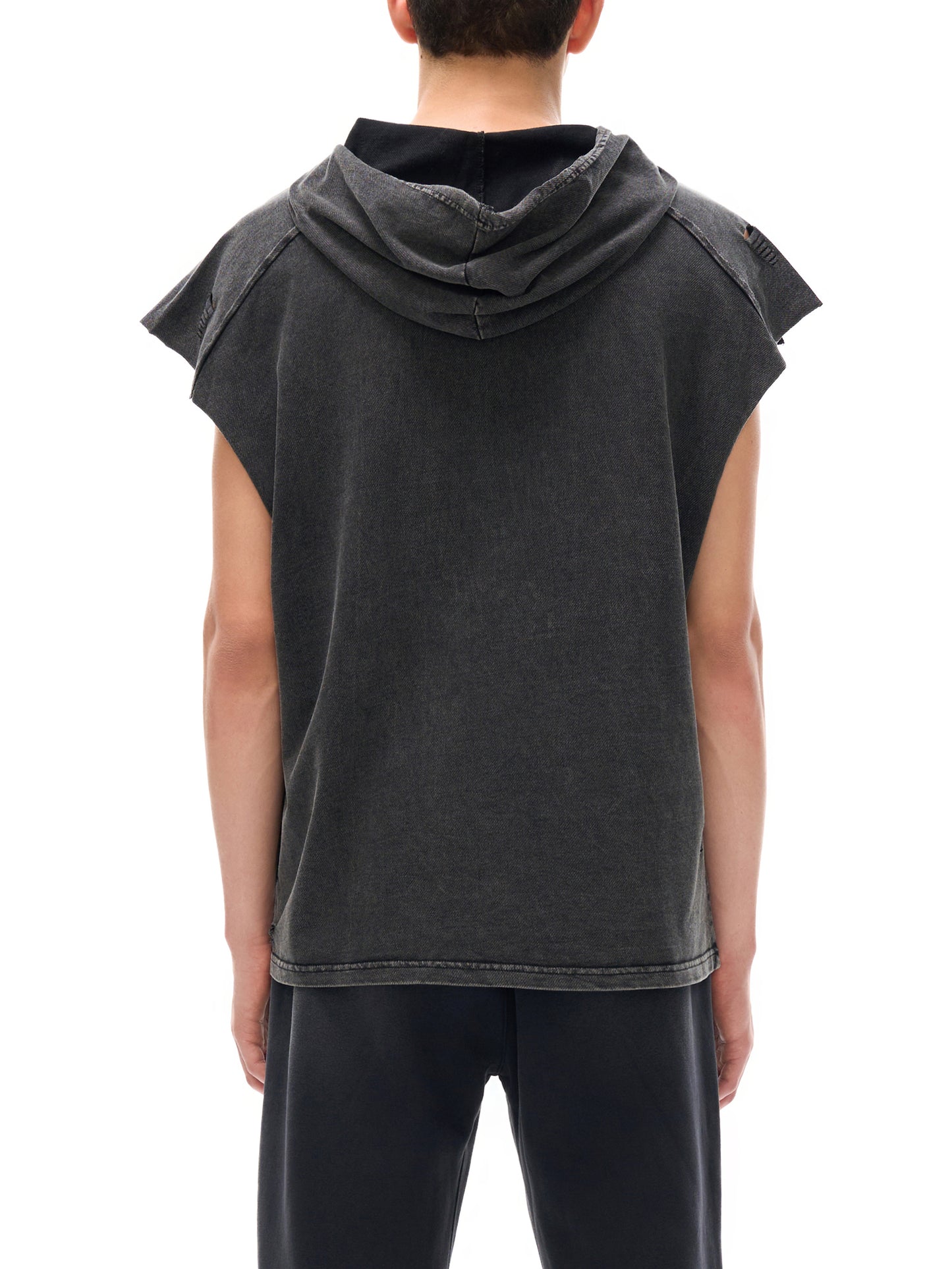 ML “For His Glory” Snow Washed Boxy Hooded Tank Top – Unisex Faith-Based Sleeveless Streetwear for Fall, Spring & Summer Christian Apparel