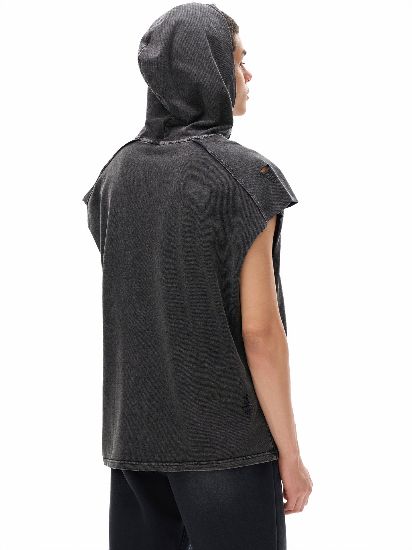 ML “For His Glory” Snow Washed Boxy Hooded Tank Top – Unisex Faith-Based Sleeveless Streetwear for Fall, Spring & Summer Christian Apparel