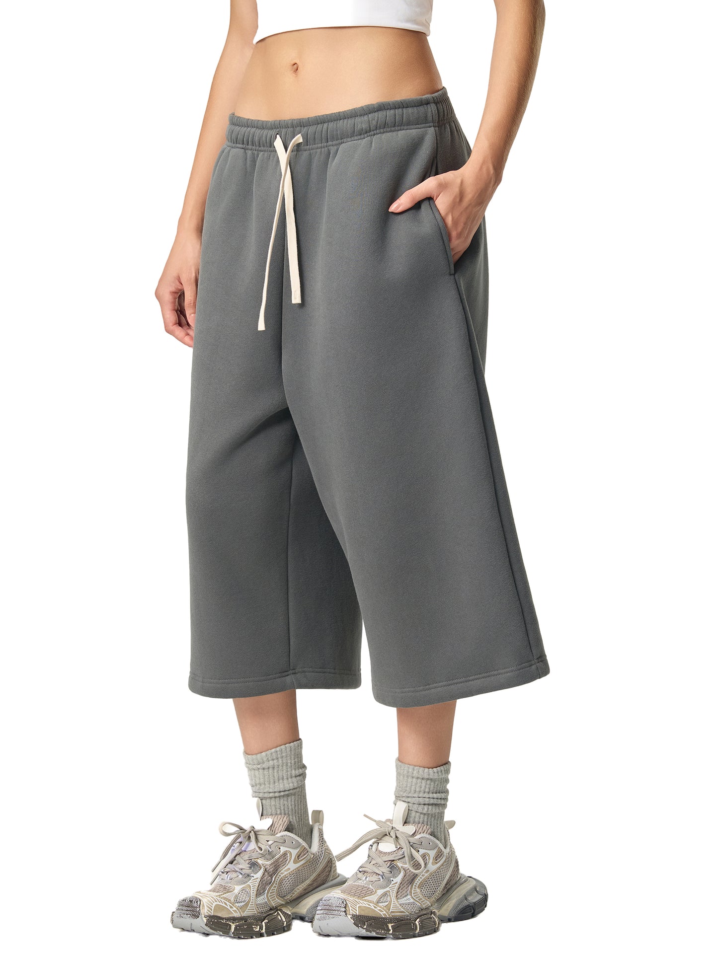 We Are Ballers Relaxed Drawstring Three-quarter Sweatpants
