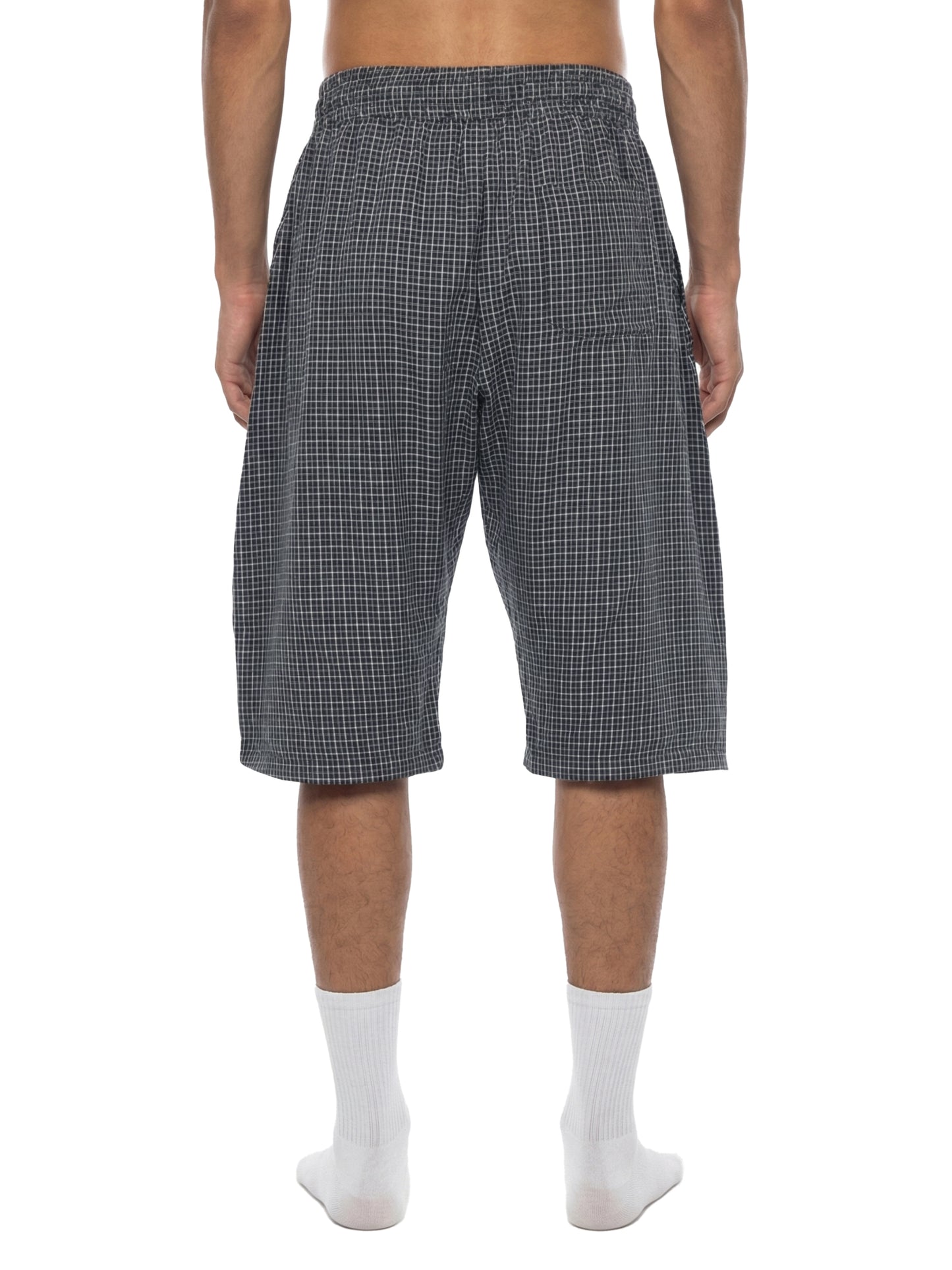 Royal Unisex Plaid Loose Capri Shorts