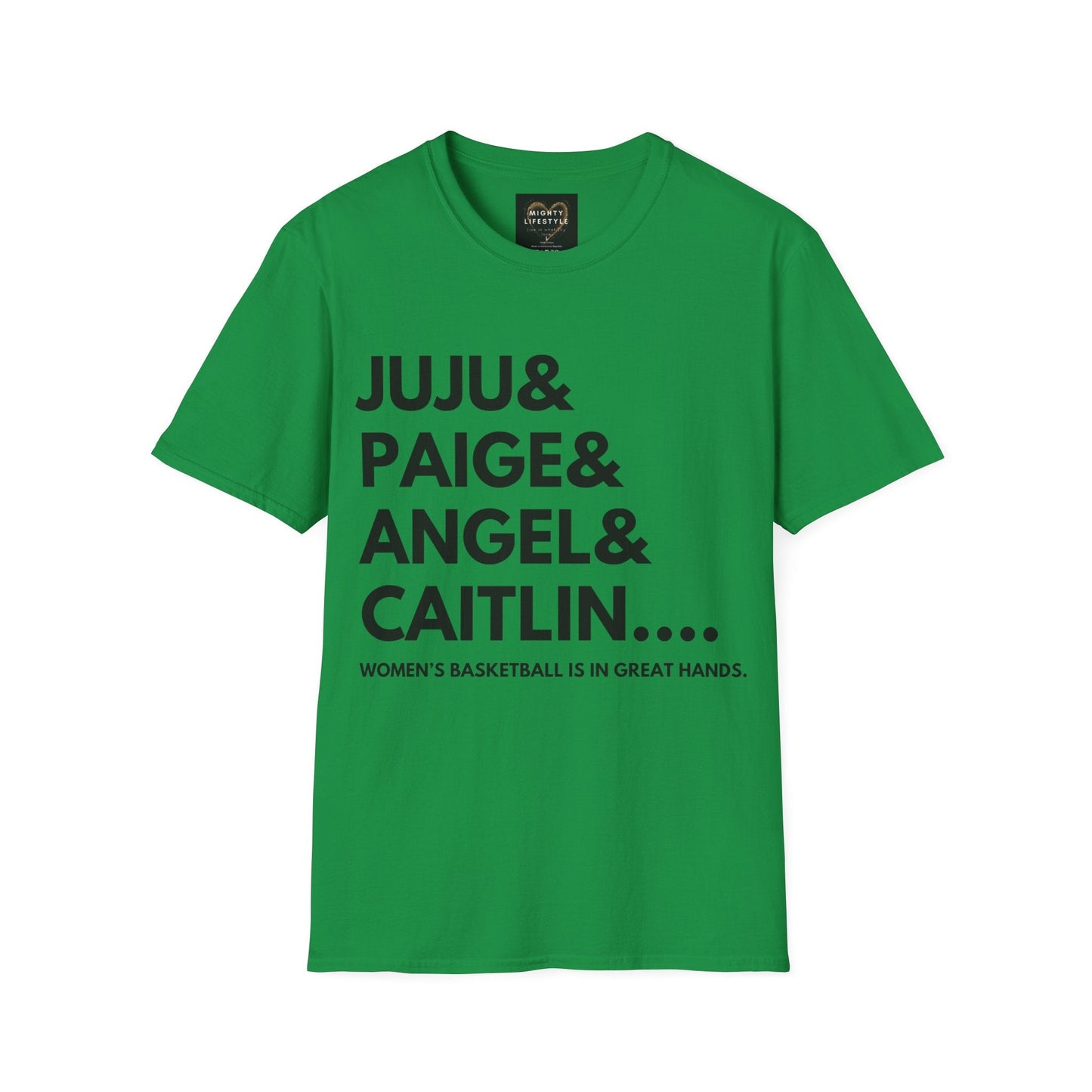 Juju, Paige, Angel and Caitlin | Women's Basketball Shirt | Basketball Tee | Sports Shirt | Gift for Baller | Baller Shirt | Mighty Lifestyle | Softstyle T-Shirt - Mighty Lifestyle