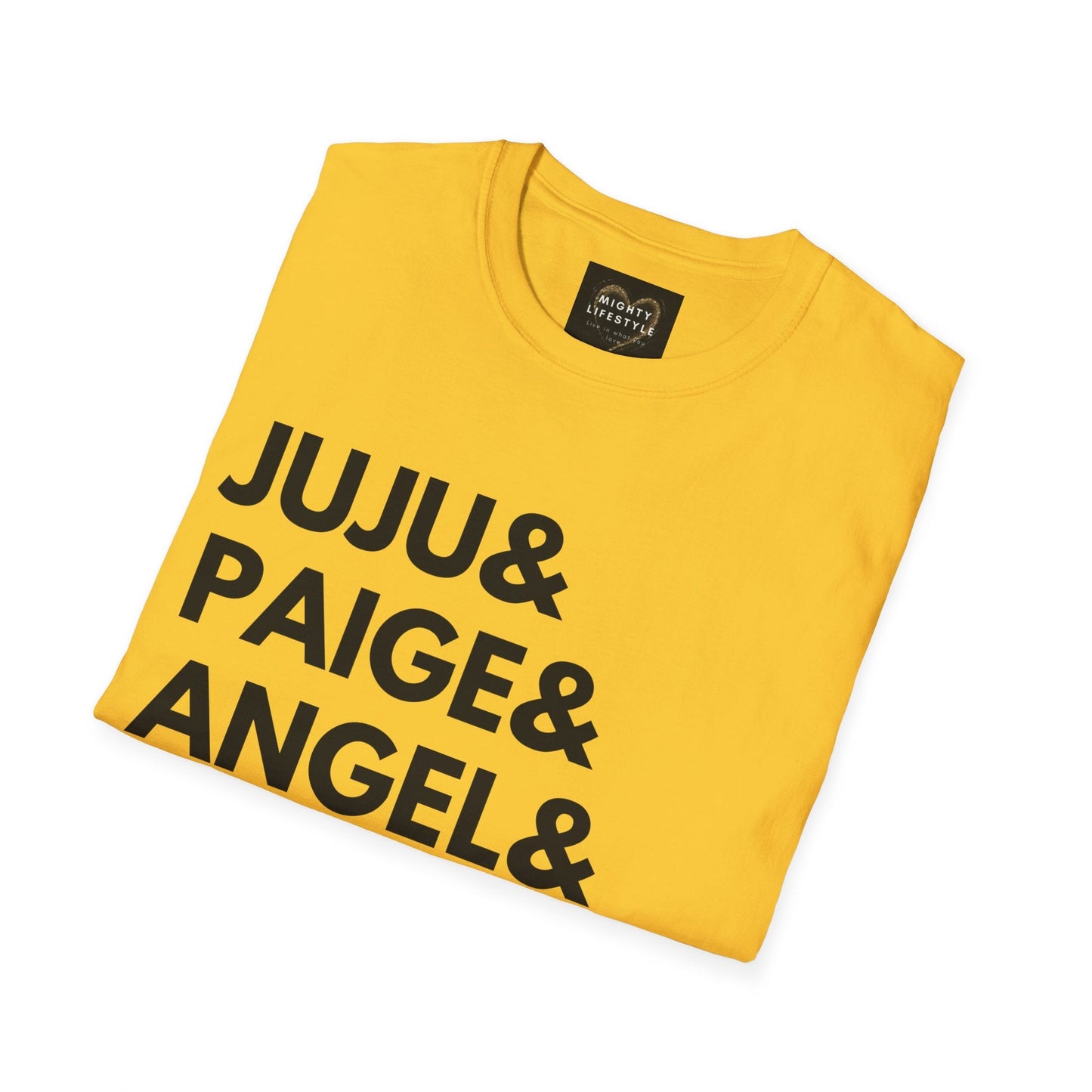 Juju, Paige, Angel and Caitlin | Women's Basketball Shirt | Basketball Tee | Sports Shirt | Gift for Baller | Baller Shirt | Mighty Lifestyle | Softstyle T-Shirt - Mighty Lifestyle