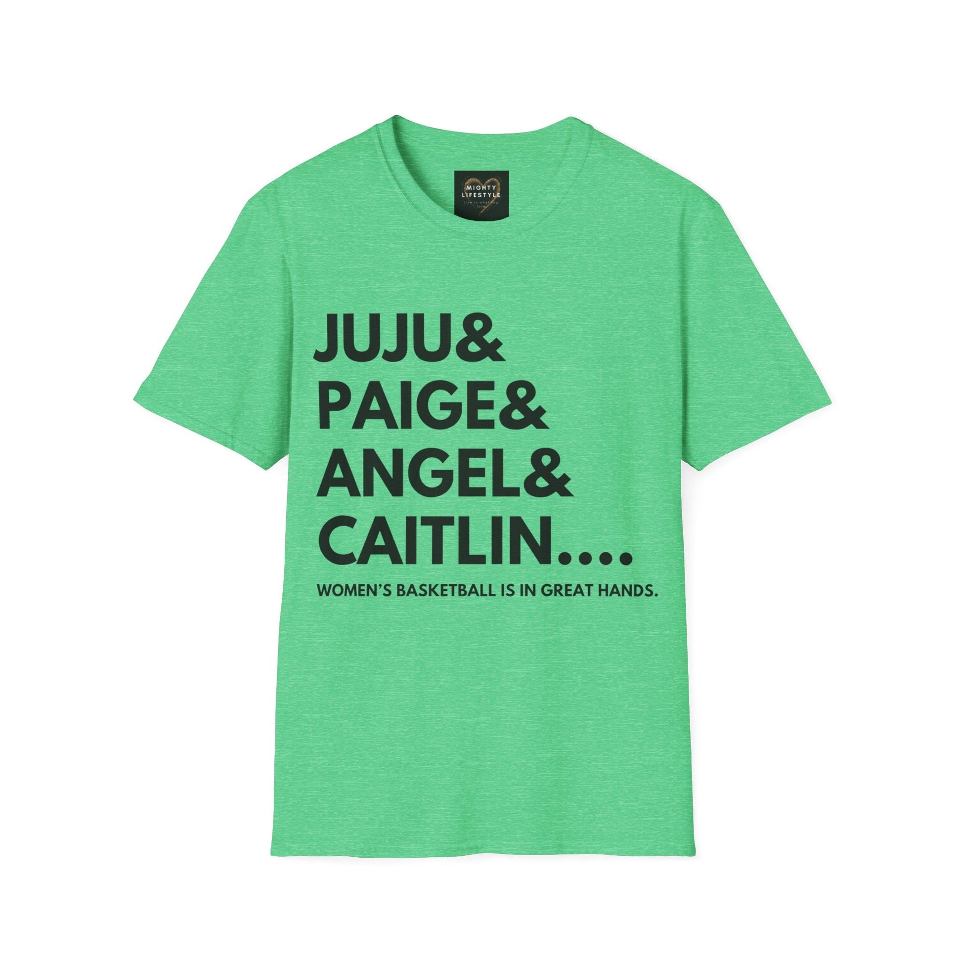 Juju, Paige, Angel and Caitlin | Women's Basketball Shirt | Basketball Tee | Sports Shirt | Gift for Baller | Baller Shirt | Mighty Lifestyle | Softstyle T-Shirt - Mighty Lifestyle