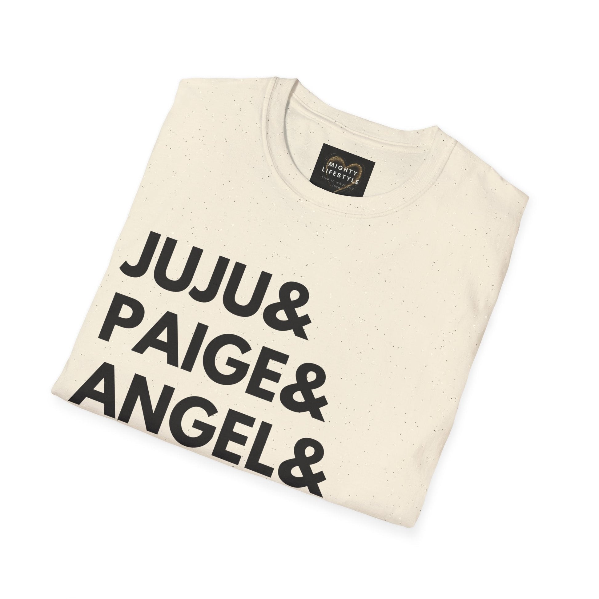 Juju, Paige, Angel and Caitlin | Women's Basketball Shirt | Basketball Tee | Sports Shirt | Gift for Baller | Baller Shirt | Mighty Lifestyle | Softstyle T-Shirt - Mighty Lifestyle