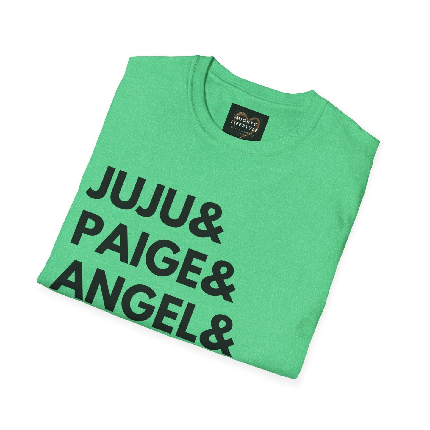 Juju, Paige, Angel and Caitlin | Women's Basketball Shirt | Basketball Tee | Sports Shirt | Gift for Baller | Baller Shirt | Mighty Lifestyle | Softstyle T-Shirt - Mighty Lifestyle