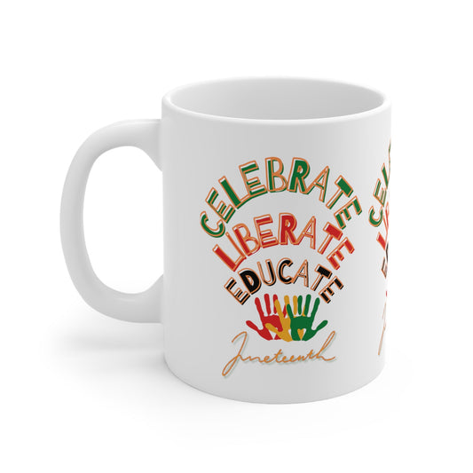 Juneteenth Celebrate Elevate Mug, Mug for Juneteenth, Black History Mug, Mug for the Culture, Gift for Black History, Gift for Juneteenth - Mighty Lifestyle