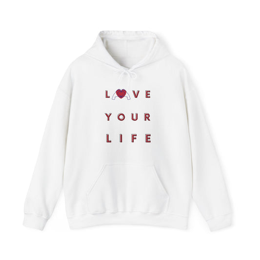 LOVE YOUR LIFE hoodie, Hoodie for Love, Valentine Hoodie, Self Love Hoodie, Self Care Hoodie, Journey of Healing Hoodie, Gift Hoodie - Mighty Lifestyle