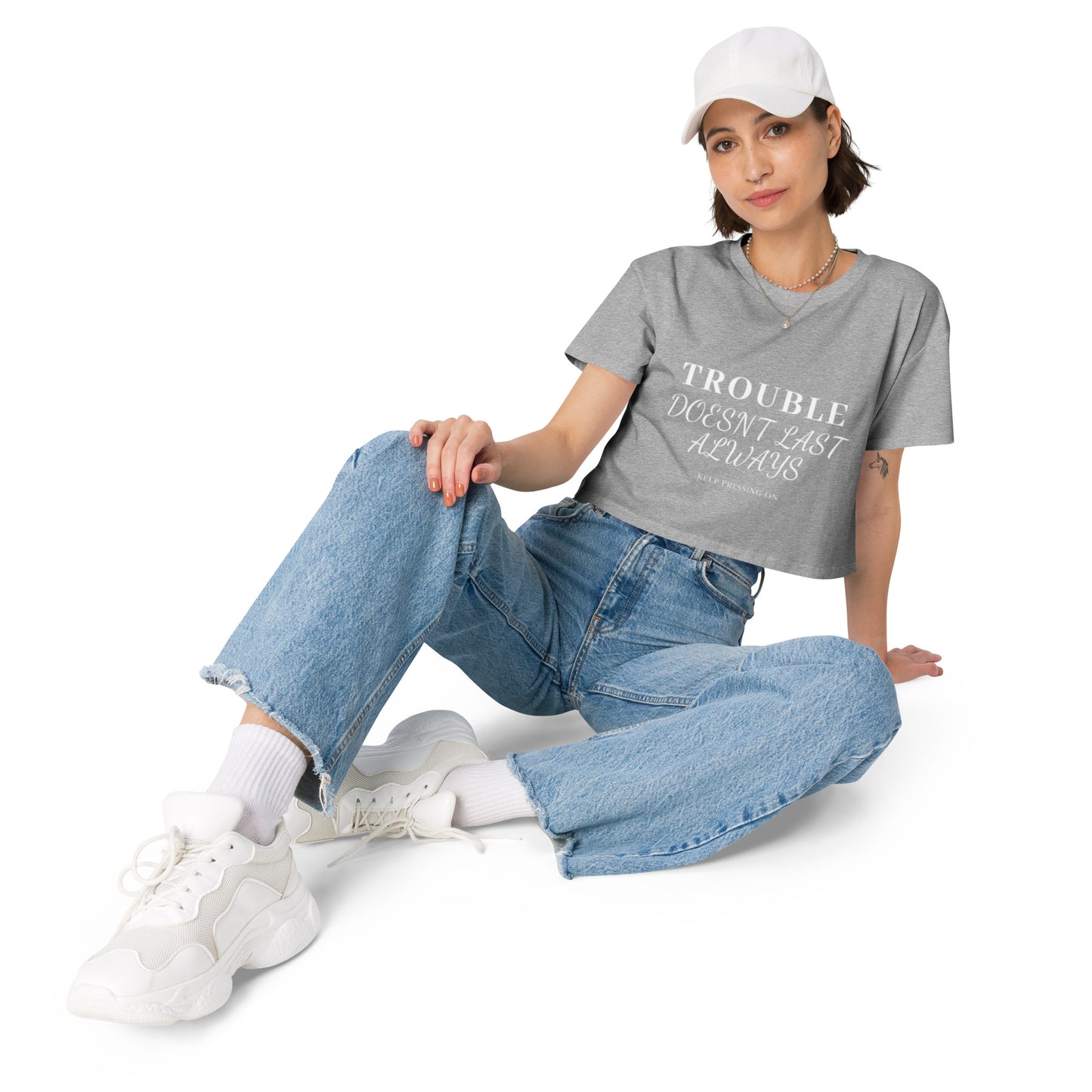 Mighty Lifestyle trouble doesn’t last always Women’s crop top