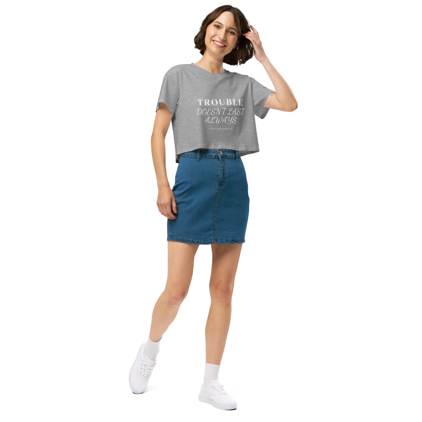 Mighty Lifestyle trouble doesn’t last always Women’s crop top