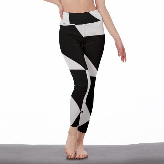 Zorro Black White Women's High Waist Leggings | Side Stitch Closure