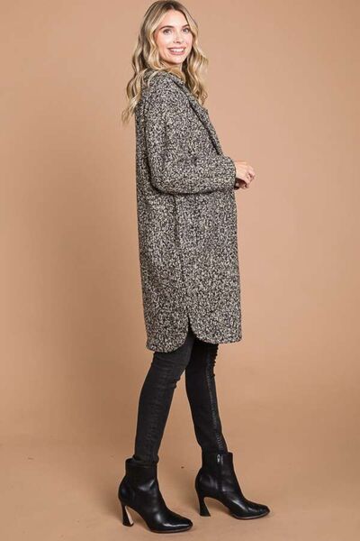 The Reese Coat | Culture Code Full Size Lapel Collar Double Breast Teddy Coat